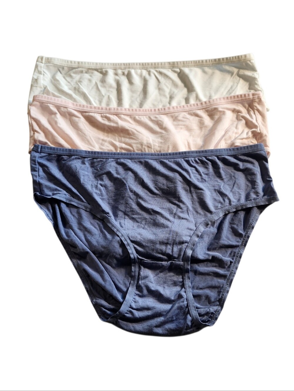 Bamboo Cool Women's Briefs underwear bikini Size L White Pink Blue 3 pcs